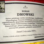 Wodzisław Śląski: Akcja plakatowa w rocznicę śmierci Romana Dmowskiego