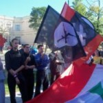Manifestacja pod ambasadą USA przeciwko agresji na Syrię