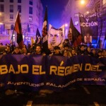Falangiści w Madrycie: Chwała męczennikom, śmierć Systemowi!